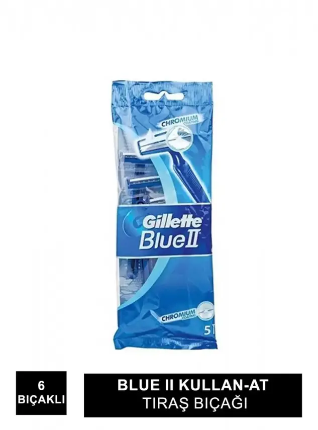 Gillette Blue II Kullan-At Tıraş Bıçağı 5'li - 1