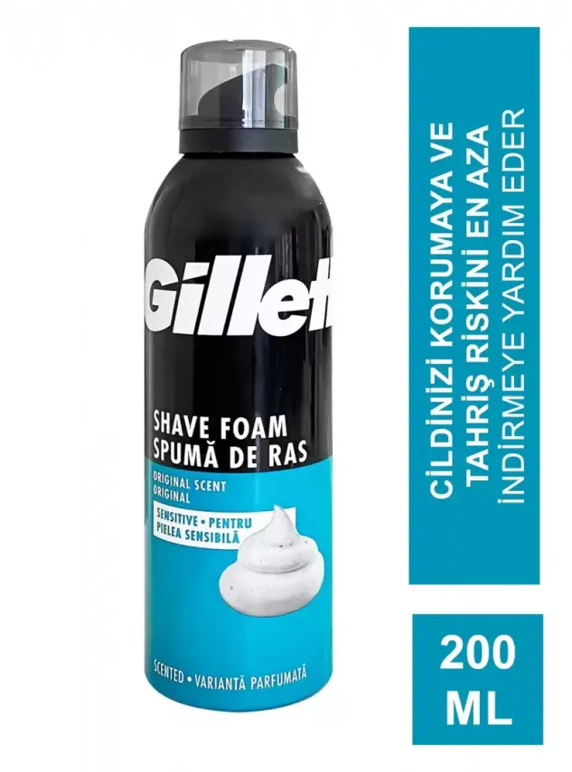 Gillette Hassas Ciltler İçin Tıraş Köpüğü 200 ml - 2