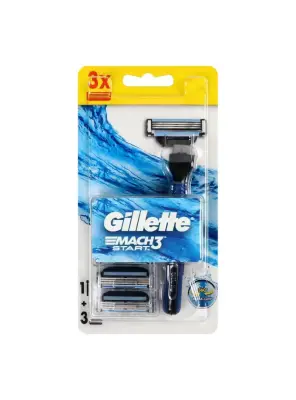 Gillette Mach 3 Start Tıraş Makinası + 3 Yedek Bıçak - 1