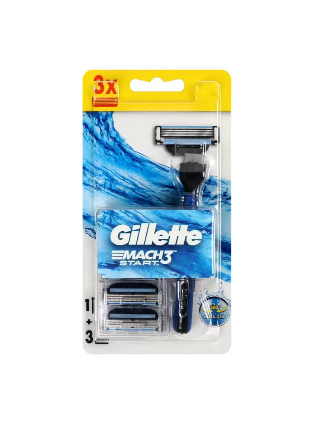 Gillette Mach 3 Start Tıraş Makinası + 3 Yedek Bıçak - Gillette