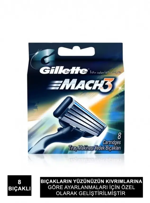 Gillette Mach3 Yedek Bıçak 8'li - 1