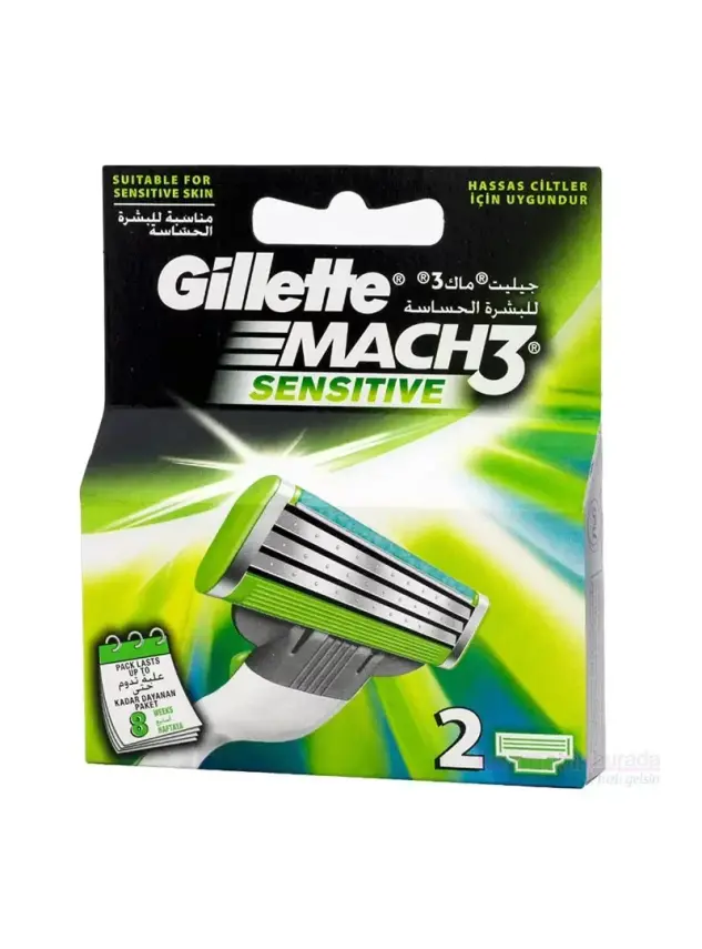 Gillette Tıraş Bıçağı Mach-3 Sensitive 2 Li Başlık - 2