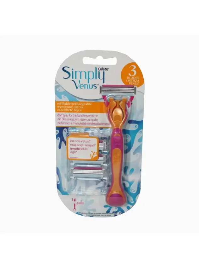 Gillette Venus Simply Kadın Tıraş Makinesi ve 3 Yedek Tıraş Bıçağı - 2