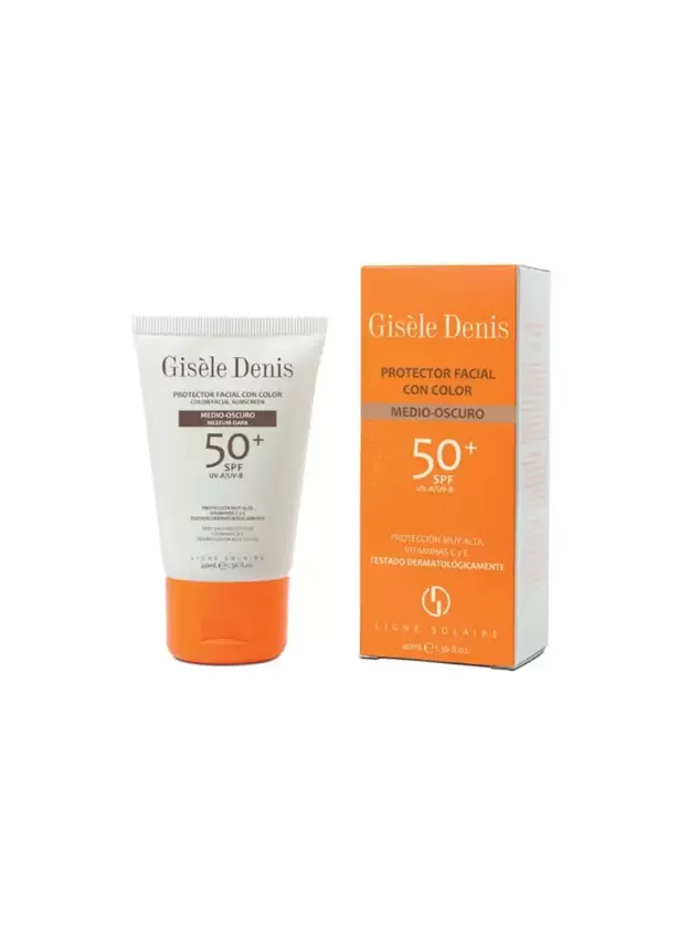 Gisele Denis Color Facial Sunscreen Spf50+ Medium/Dark Yüz İçin Renkli Güneş Koruma Kremi 40 ml - 2