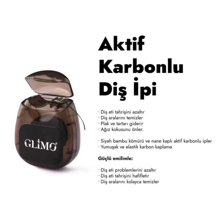 Glimo Aktif Karbonlu Diş İpi 25M - 1