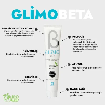 OUTLET-Glimo Beta Doğal Diş Macunu 75 ml - 2
