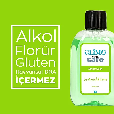 Glimo Care Daily Bahçe Nanesi ve Misket Limonu Ağız Bakım Suyu 250 ml - 2