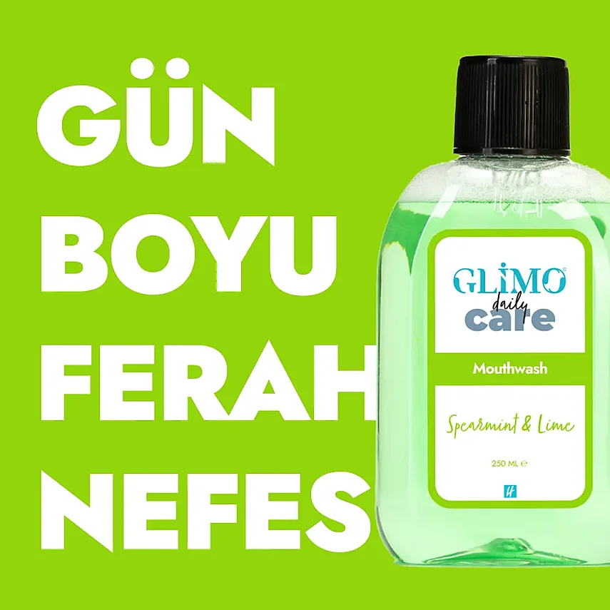 Glimo Care Daily Bahçe Nanesi ve Misket Limonu Ağız Bakım Suyu 250 ml - 1