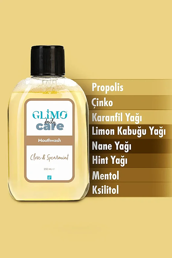 Glimo Daily Care Clove & Spearmint Mouthwash 250ml - 6