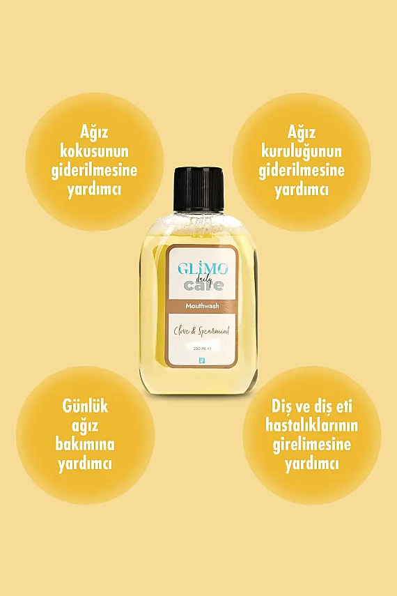 Glimo Daily Care Clove & Spearmint Mouthwash 250ml - 8