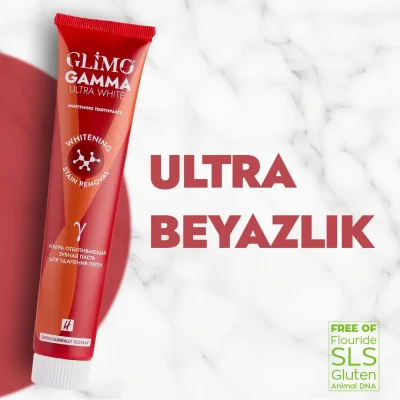 Glimo Gamma Ultra White Beyazlatıcı Diş Macunu 75ml - 1