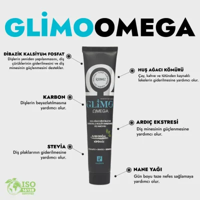 Glimo Omega Doğal Diş Macunu 75 ml - 2