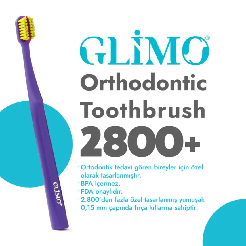 Glimo Ortodontik Diş Fırçası 2800+ Medium - 1