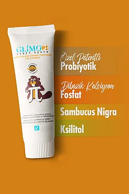 Glimo Pi First Teeth Probiyotikli Doğal Çocuk Diş Macunu 50ml - Glimo
