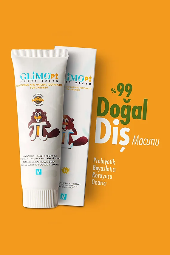 Glimo Pi First Teeth Probiyotikli Doğal Çocuk Diş Macunu 50ml - 2