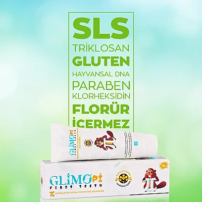 Glimo Pi First Teeth Probiyotikli Doğal Çocuk Diş Macunu 50ml - 5