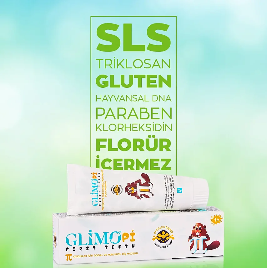 Glimo Pi First Teeth Probiyotikli Doğal Çocuk Diş Macunu 50ml - 5