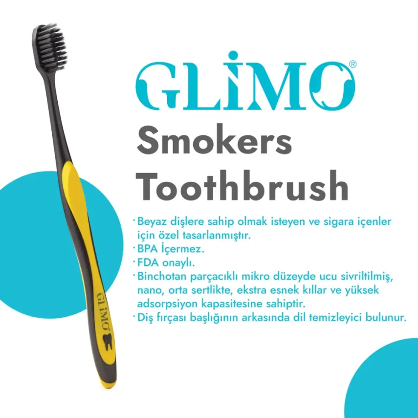 Glimo Smokers Beyazlatıcı Diş Fırçası Medium - 1
