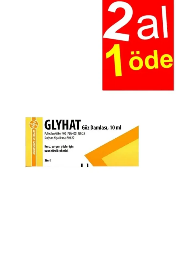 Glyhat Göz Damlası 10 Ml Kuru ve Yorgun Gözler İçin - 2AL1ÖDE - 1