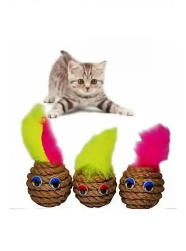 Gnd Tüylü Hasır Kedi Oyuncak - 1