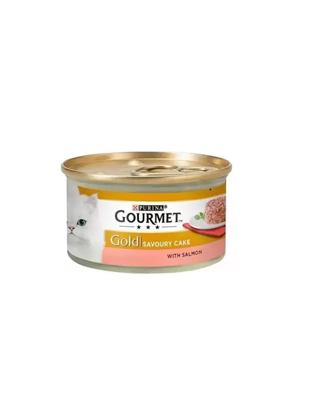Gourmet Gold Kıyılmış Somonlu Yetişkin Kedi Konservesi 85 Gr - 1