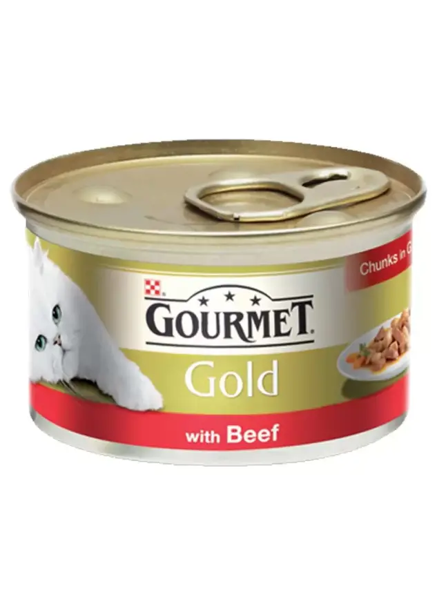 Gourmet Gold Parça Etli Sığır Etli Kedi Konservesi 85 Gr - 1