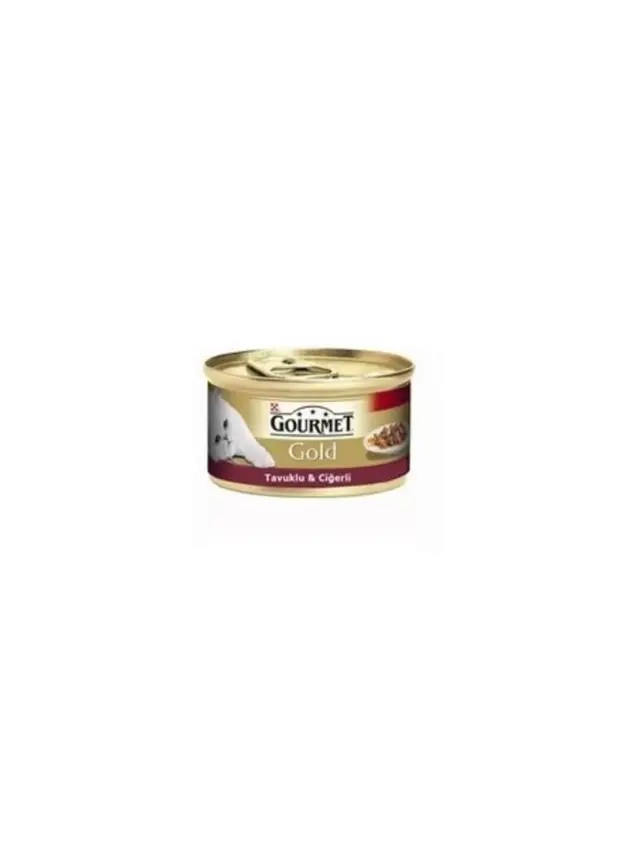 Gourmet Gold Parça Etli Soslu Tavuklu Ciğerli Yetişkin Kedi Konservesi 85Gr - 1