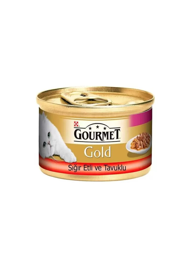 Gourmet Gold Sığır Etli Tavuklu Kedi Konservesi 85Gr - Diğer Bakım Ürünleri