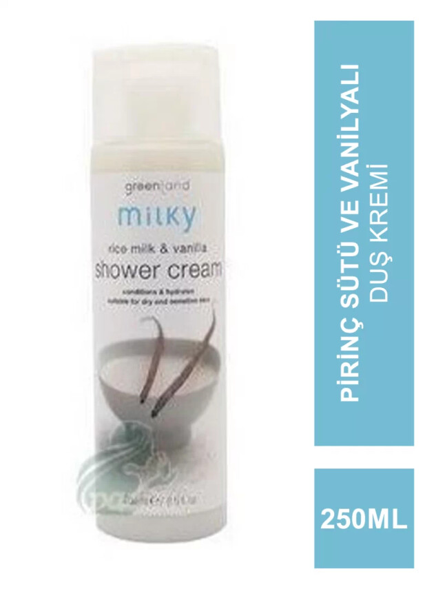 Greenland Milky Shower Cream Rice Milk - Vanilla 250 ml - Greenland