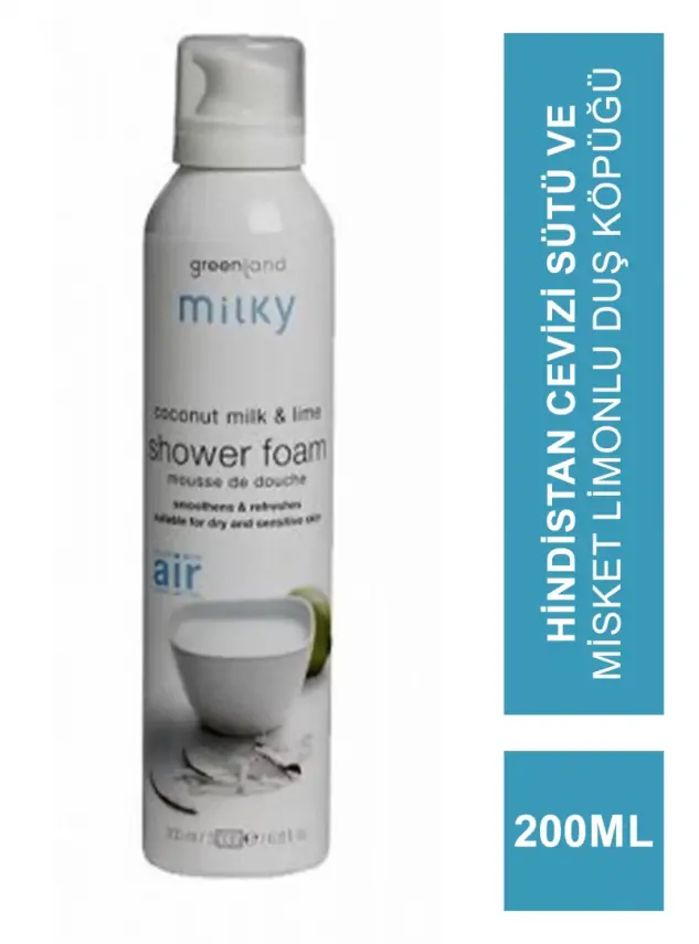 Greenland Milky Shower Foam Coconut Milk - Lime 200 ml - 1