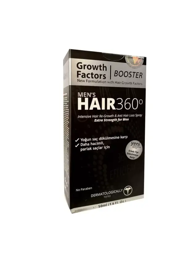 Hair 360 Growth Factors Booster Mens Hair Spray 50ml - Erkekler için Saç Spreyi - 2