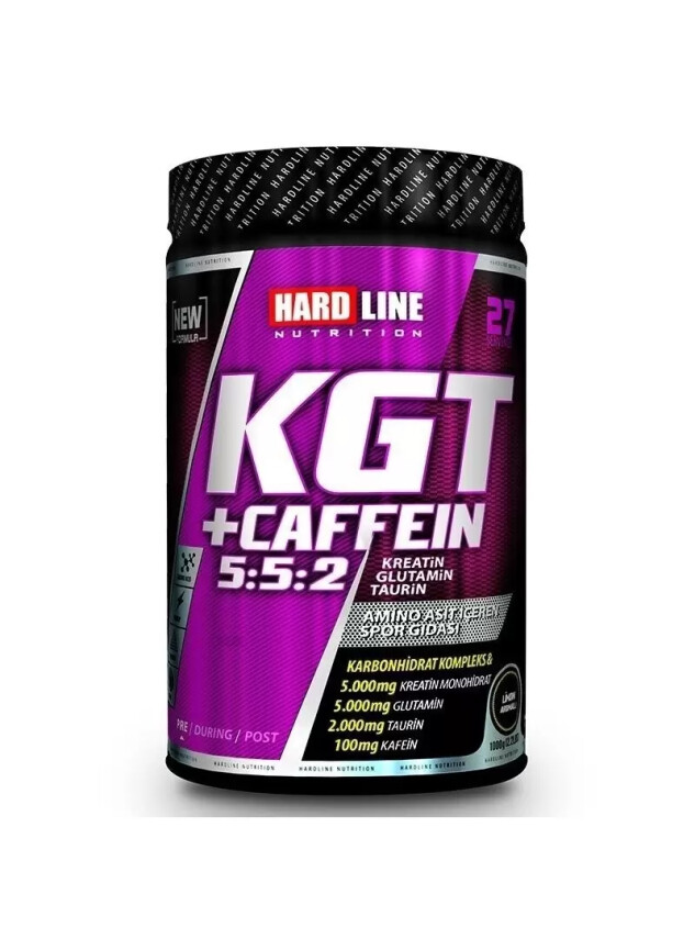 Hardline KGT - Creatine - Kreatin, Glutamin ve Taurin - - Limon 1000 gr. - Hardline