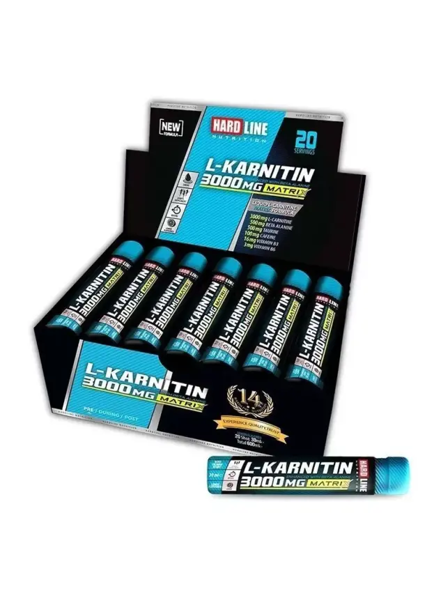 Hardline L-Karnitin Matrix 3000 Mg - Limon Aromalı - 30 ml x 20 Shot - 1