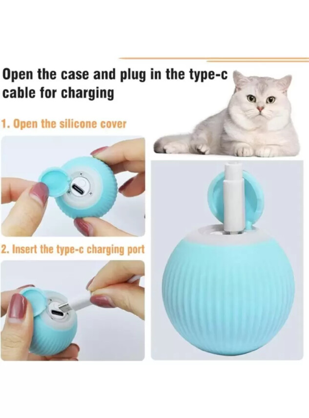 Hareketli Kedi Oyun Topu İnteraktif Top - Has