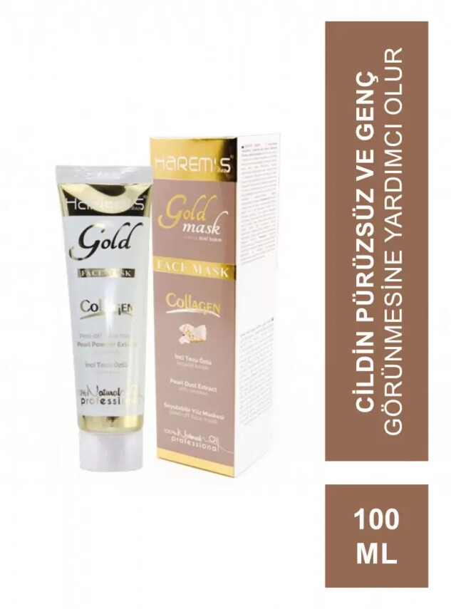 Harem's İnci Tozu Özlü Soyulabilir Altın Maske Kırışıklık Karşıtı Bakım 100ML - Harems