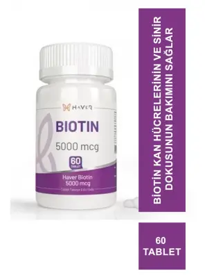 Haver Biotin Takviye Edici Gıda 60 Tablet - Haver