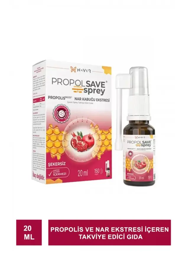 Haver Propolsave Propolis Nar Kubuğu Ekstresi Sprey 20 ml - 1