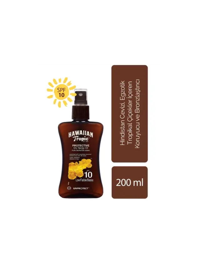 Hawaiian Tropic Protective Dry Oil Spray Spf10 200 ml - 2