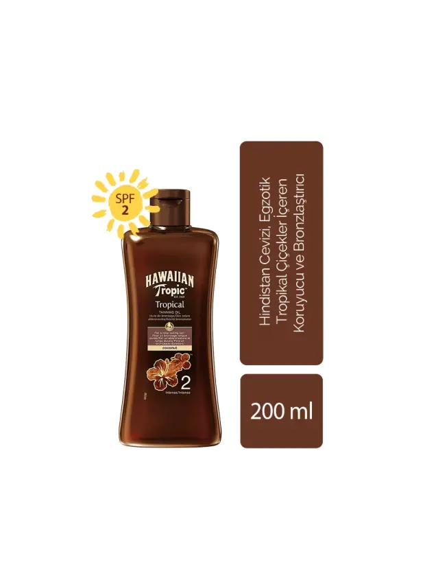 Hawaiian Tropic Tropical Dry Koruyucu ve Bronzlaştırıcı Yağ Spf 2 200 ml - 2
