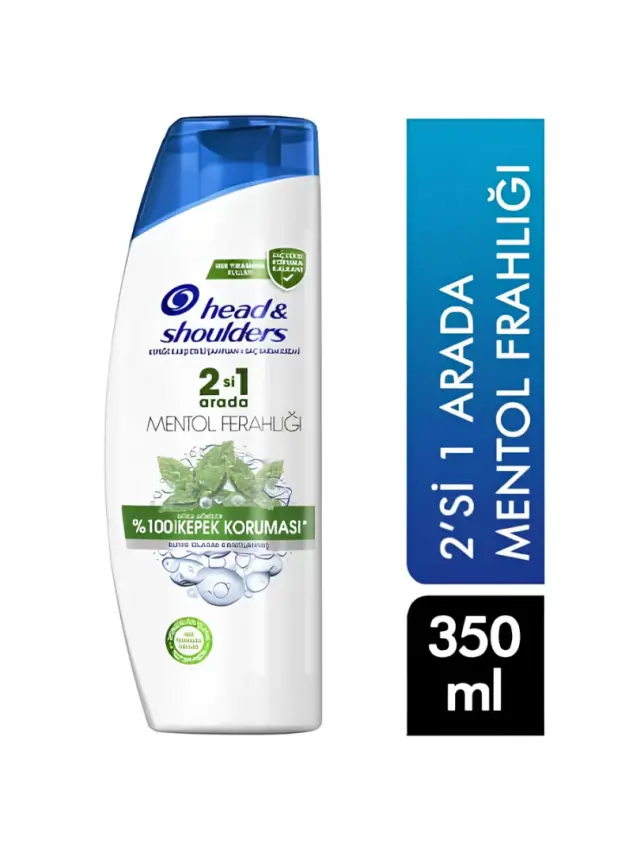 Head & Shoulders 2si1 Arada Mentol Ferahlığı Kepek Şampuan 350 ml - 1