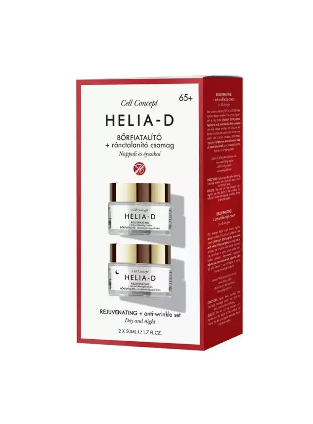 Helia-D Cell Concept Gençleştirici ve Kırışık Giderici Gündüz ve Gece Krem 65+ 2×50 ml - 2
