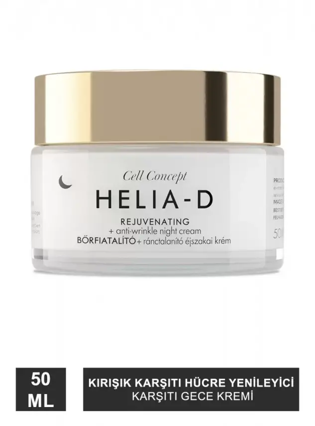 Helia-D Cell Concept Hücre Yenileyici Kırışıklık Karşıtı Gece Kremi 65+ 50ml - 3