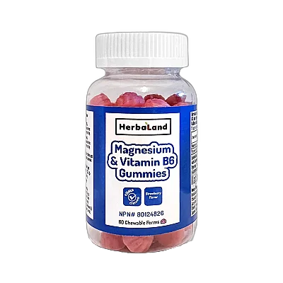 Herbaland Gummies Magnezyum ve Vitamin B6 60'lı Çiğnenebilir Form - Herbaland