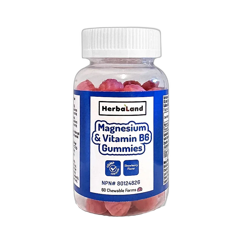 Herbaland Gummies Magnezyum ve Vitamin B6 60'lı Çiğnenebilir Form - 1