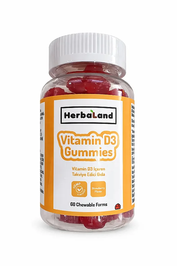 Herbaland Gummies Vitamin D3 60'lı Çiğnenebilir Form - 1