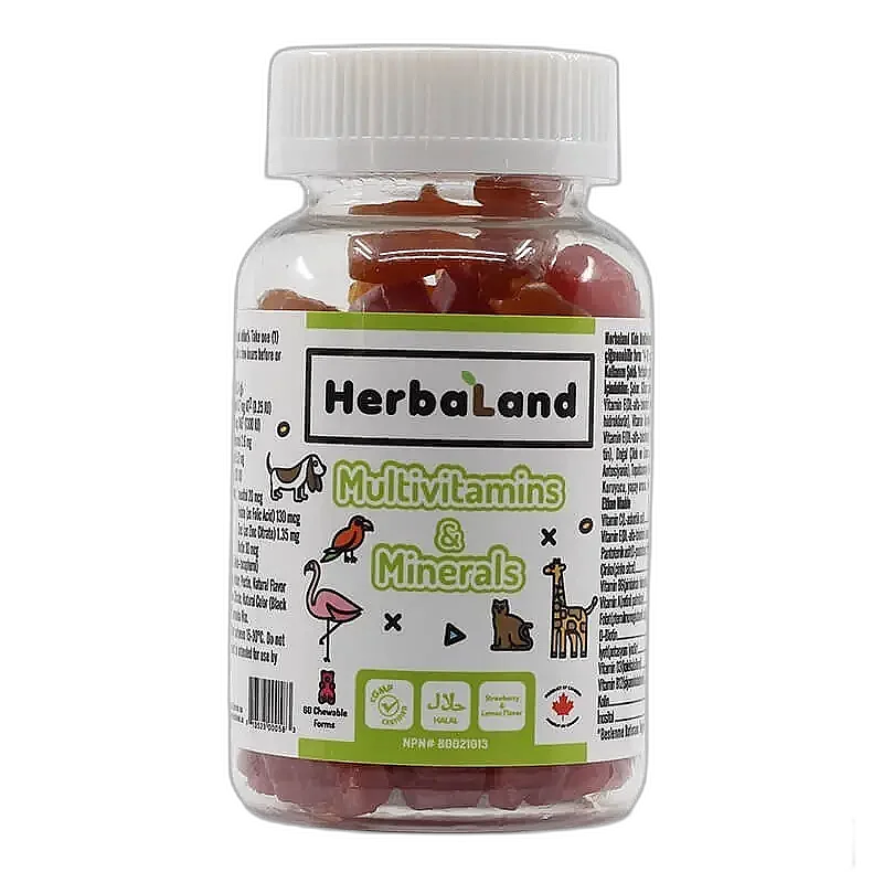 Herbaland Kids Multivitamin and Minerals 60'lı Çiğnenebilir Form - 1