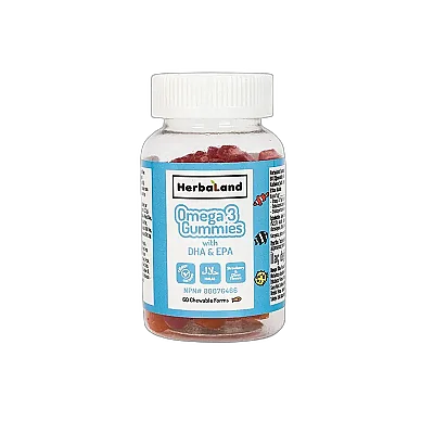 Herbaland Kids Omega 3 with DHA and EPA 60'lı Çiğnenebilir Form - Herbaland