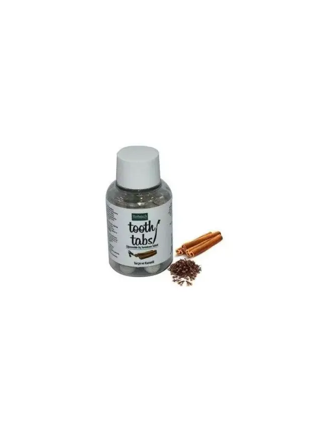Herbatech Tooth Tabs Tarçın Karanfil Diş Temizleme Tableti 90 Adet - 1