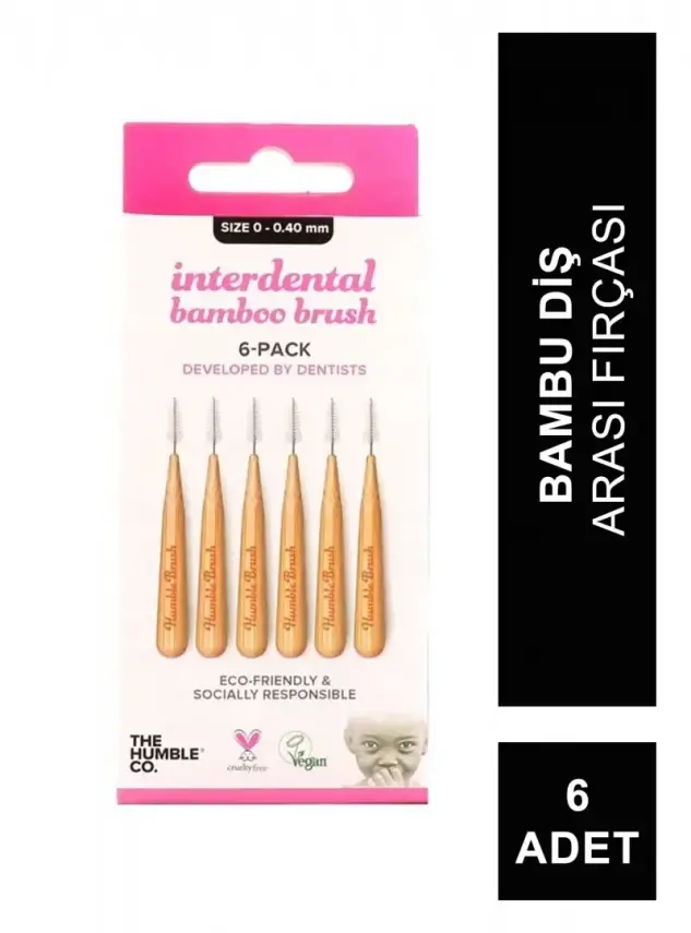 Humble Brush Bambu Diş Arası Fırçası 0.40mm 6 Adet - 2