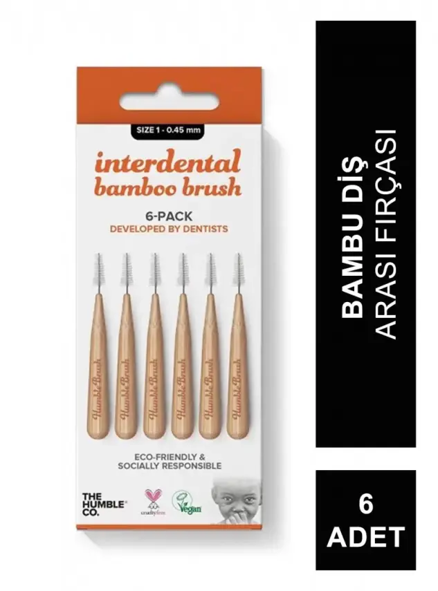 Humble Brush Bambu Diş Arası Fırçası 0.45mm 6 Adet - 2